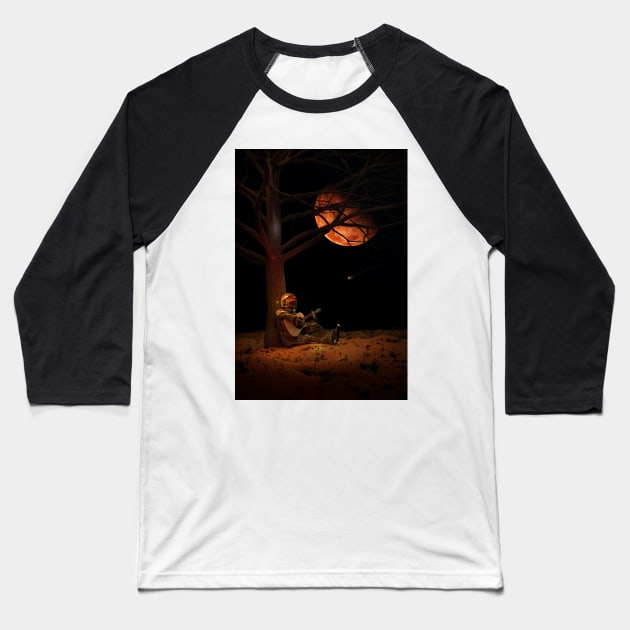 Moonlight Jam Baseball T-Shirt by nicebleed